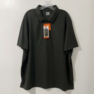 32 Degrees Cool Mens XXL Dark Gray Short Sleeve Pique Polo Shirt New With Tags
